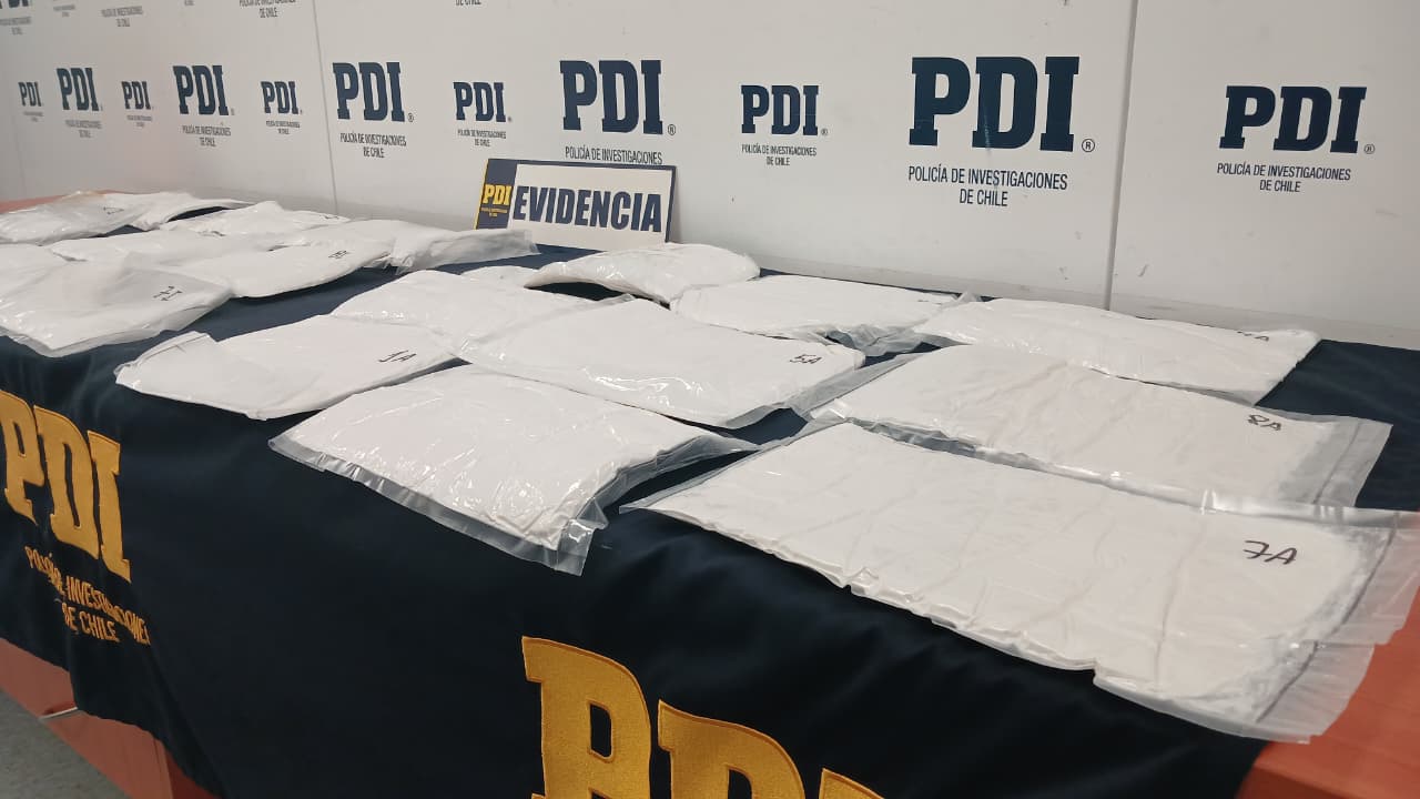 Cedida | Los seis kilos de ketamina incautados en el Aeropuerto de Santiago