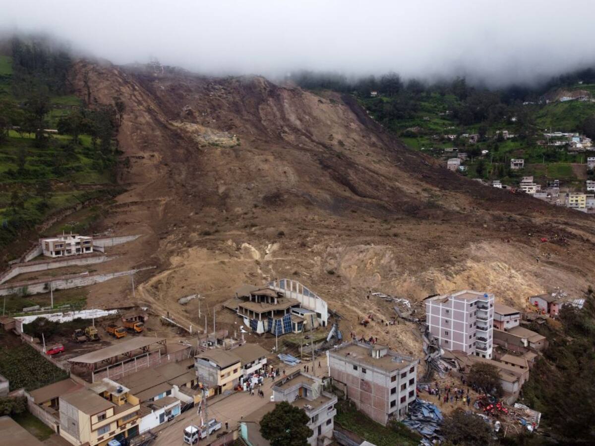 Muertos, heridos y desaparecidos tras un alud en Ecuador