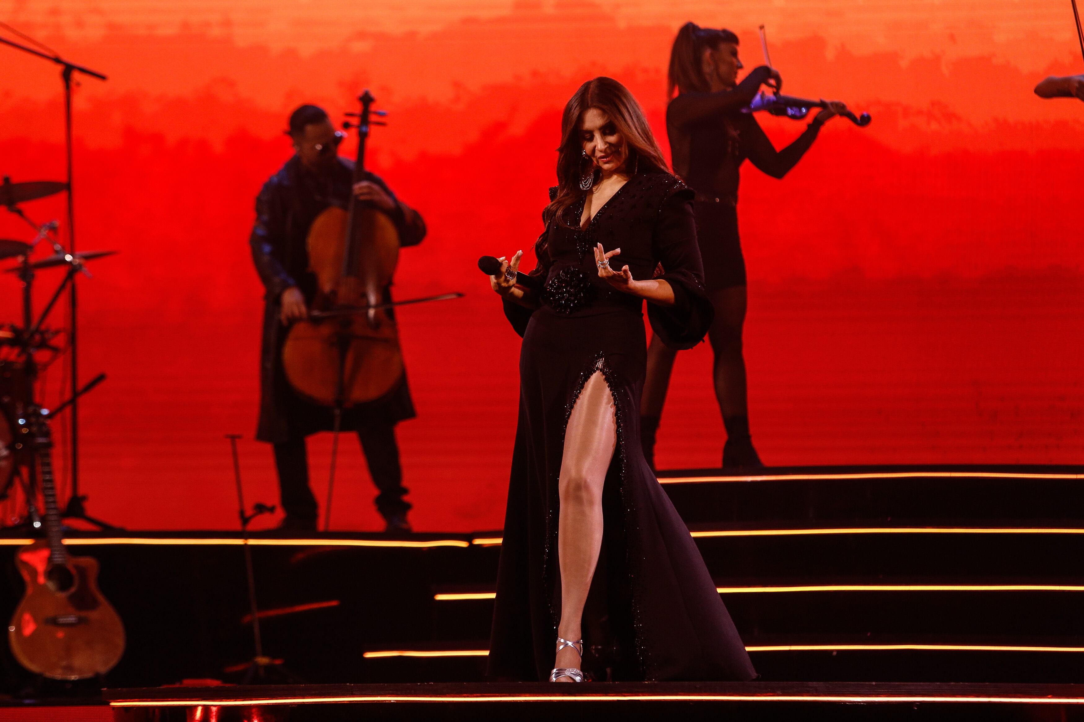 24 DE FEBRERO DE 2025 / VIÑA DEL MAR
Myriam Hernández durante la segunda noche del Festival Internacional de la canción Viña 2025 en la Quinta Vergara.
FOTO: DIEGO MARTIN /AGENCIAUNO