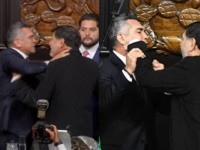 Caótica sesión: senadores terminan a los golpes en el Congreso mexicano