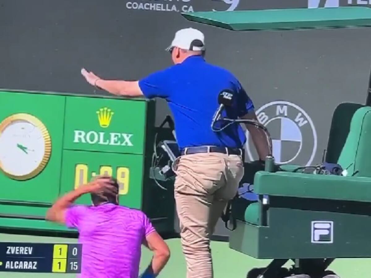 Nunca antes visto: partido entre Alcaraz y Zverev en Indian Wells fue suspendido por la invasión de miles de abejas