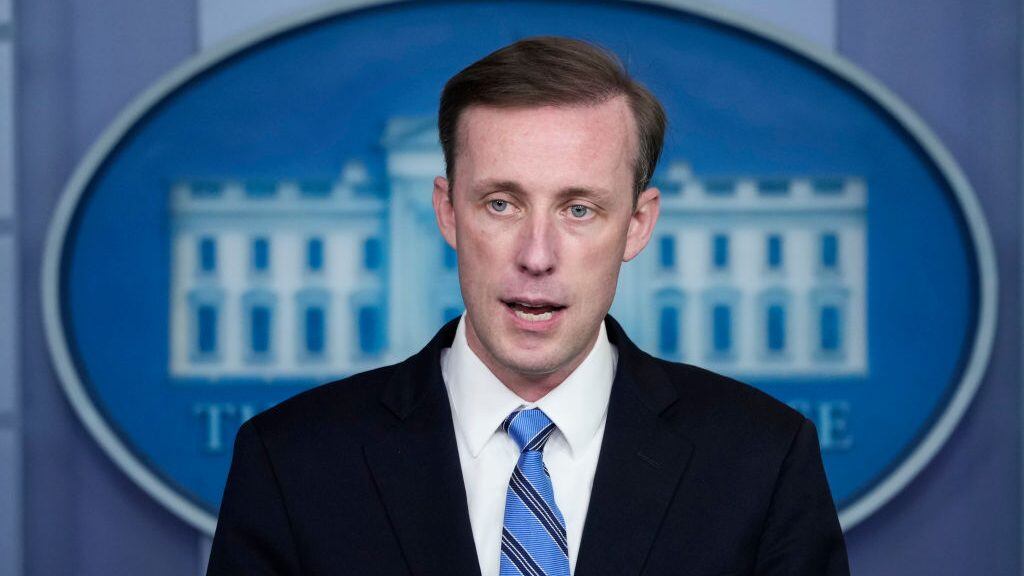 WASHINGTON, DC - AUGUST 23:  White House National Security Advisor Jake Sullivan speaks during the daily press briefing at the White House on August 23, 2021 in Washington, DC. Sullivan took questions about the situation in Afghanistan. (Photo by Drew Angerer/Getty Images)