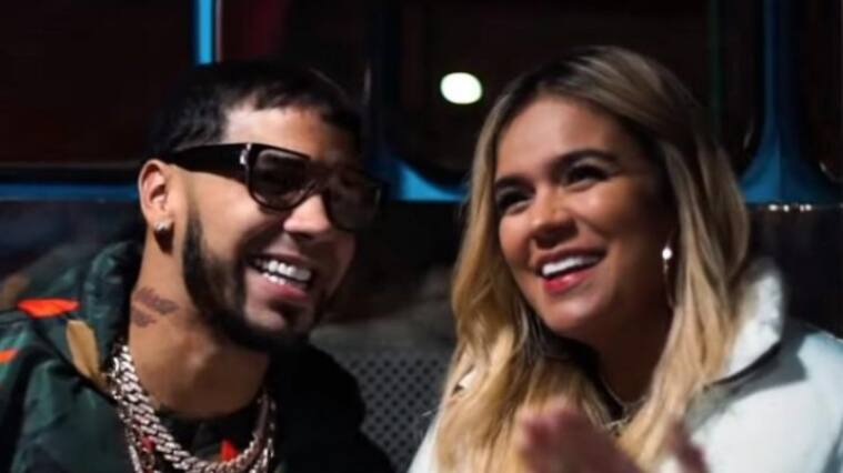 Viralizan incómoda reacción de Karol G al ver a su ex Anuel AA en su concierto