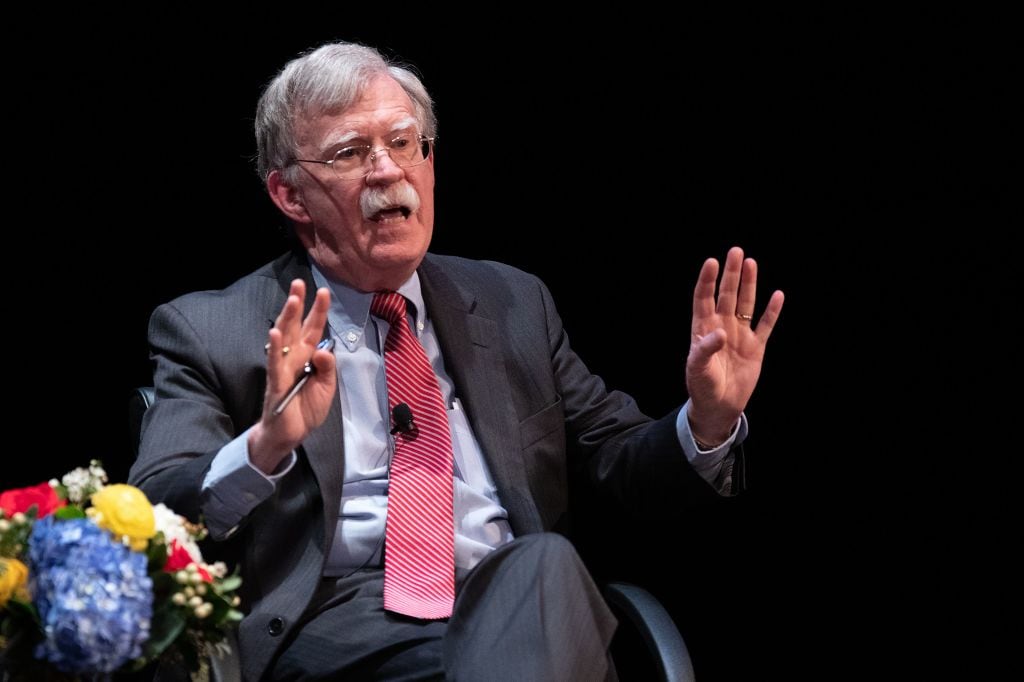El exasesor de seguridad John Bolton habla en la Universidad de Durham