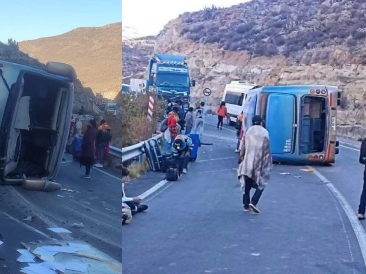 Dos muertos y 28 heridos deja volcamiento de bus en ruta que une Colchane con Huara