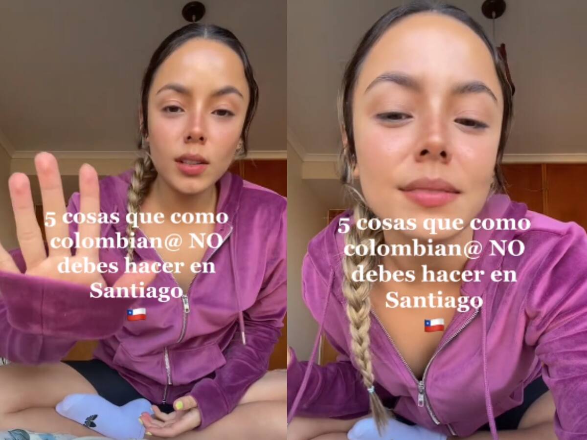 “No diga...”: Tiktoker colombiana advierte a compatriotas sobre las “cosas que no debes hacer” en Chile