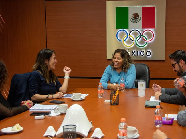 La presidenta del Comité Olímpico Mexicano (COM), María José Alcalá, en una reunión en la sede del organismo en la Ciudad de México.