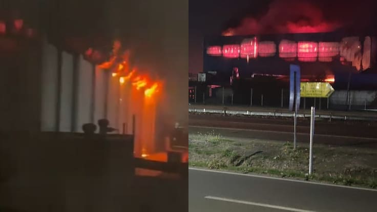 Declaran emergencia regional por gigantesco incendio en Buin: planta contiene 17 mil litros de amoníaco