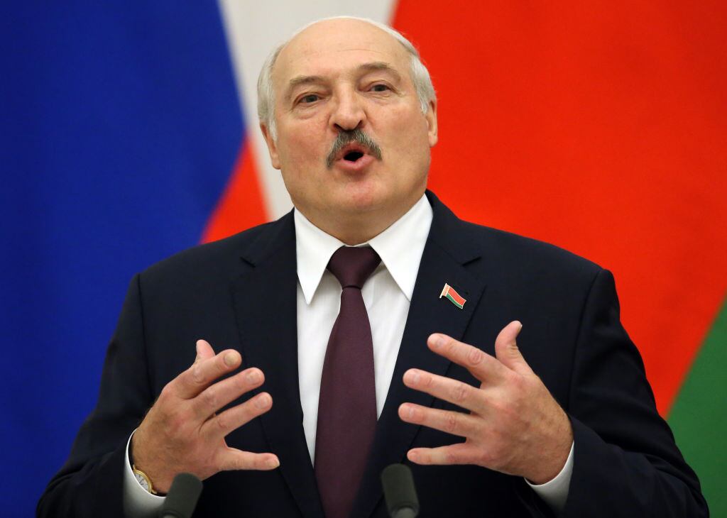 El presidente de Bielorrusia, Alexander Lukashenko, ante la prensa