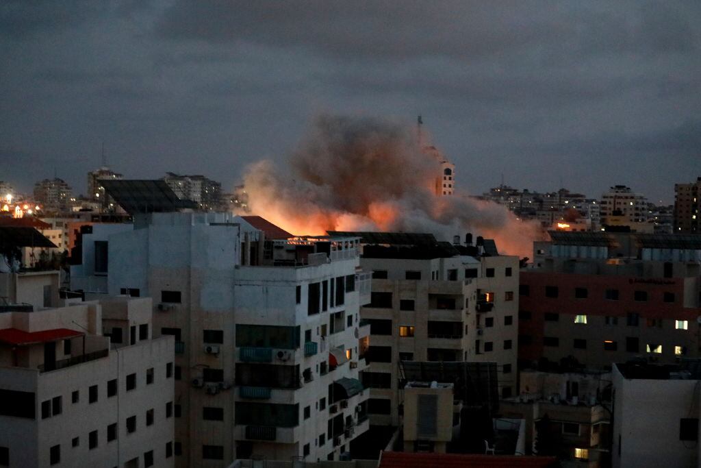 Los bombardeos de Israel sobre la ciudad de Gaza