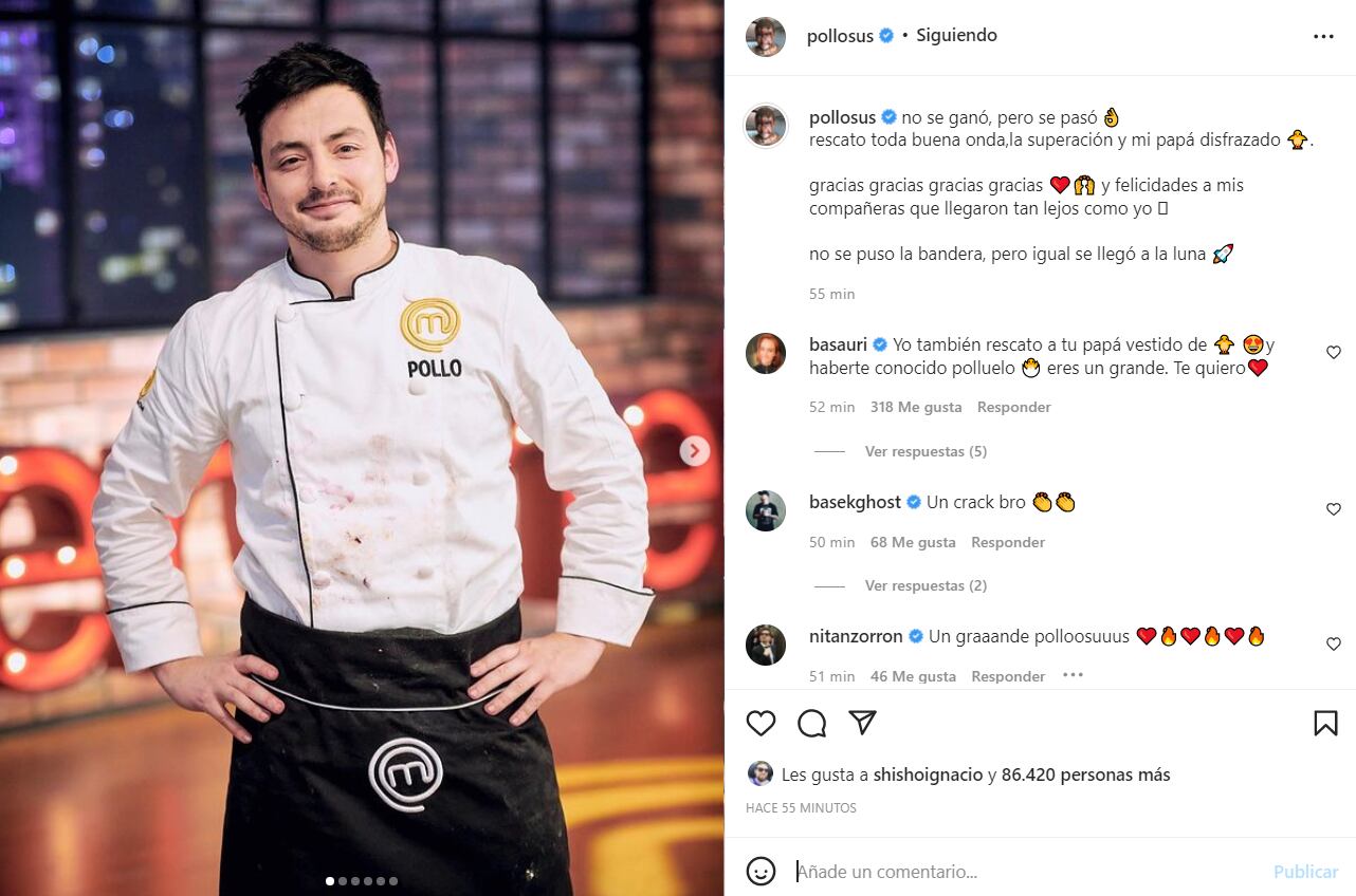 Vestido de Pollo: Papá de Pollo Castillo se robó la atención en final de MasterChef