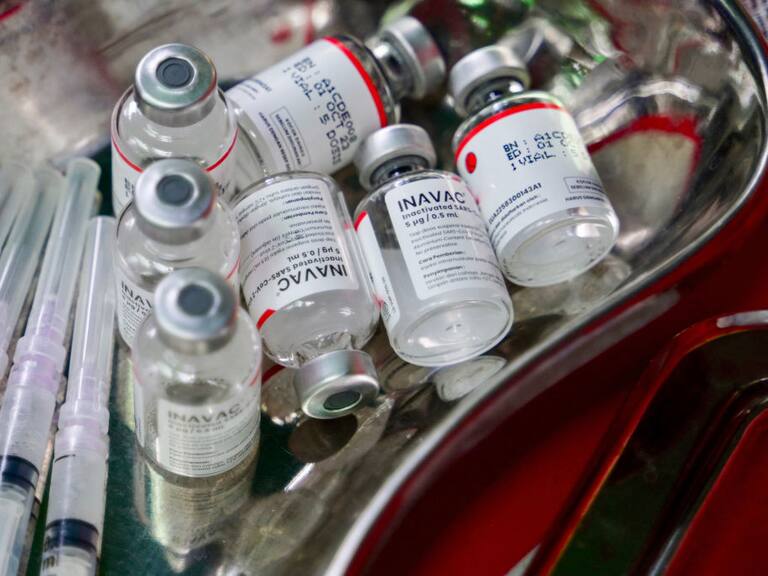 Un grupo de vacunas anticovid en medio de una campaña sanitarias para la inmunización pública durante 2023.