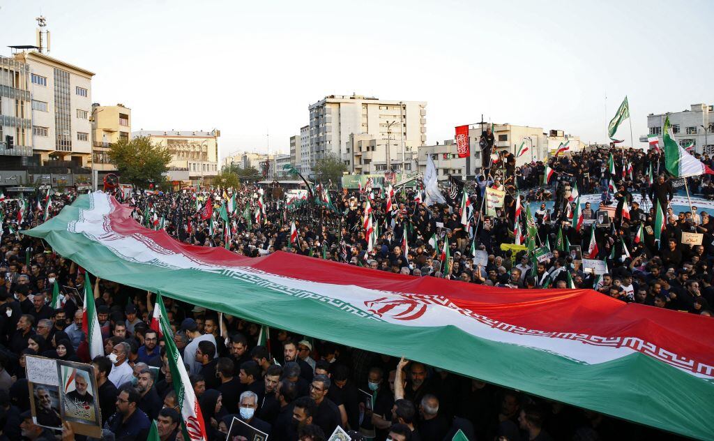 Manifestación a favor del gobierno de Irán en la capital Teherán