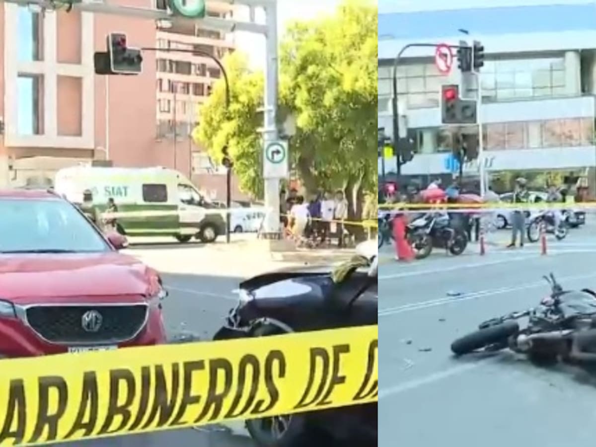 Grave colisión múltiple en Las Condes deja un motociclista fallecido