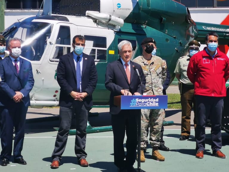 Presidente Piñera extendió estado de excepción constitucional en macrozona sur