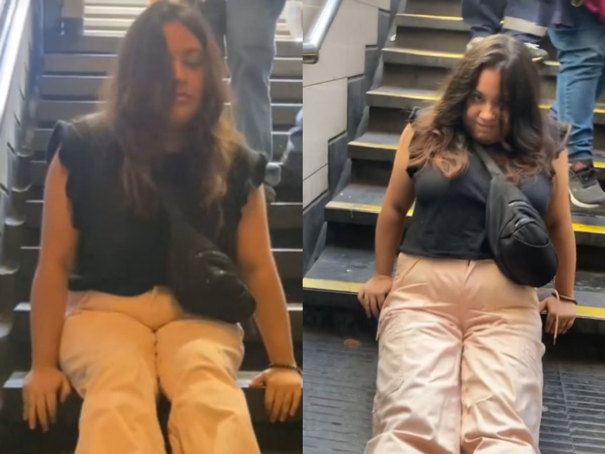 Joven con movilidad reducida tuvo que arrastrarse por las escaleras de Metro porque ascensor no funcionaba