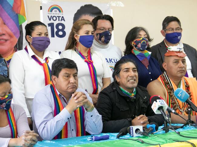 El candidato presidencial ecuatoriano Yaku Pérez