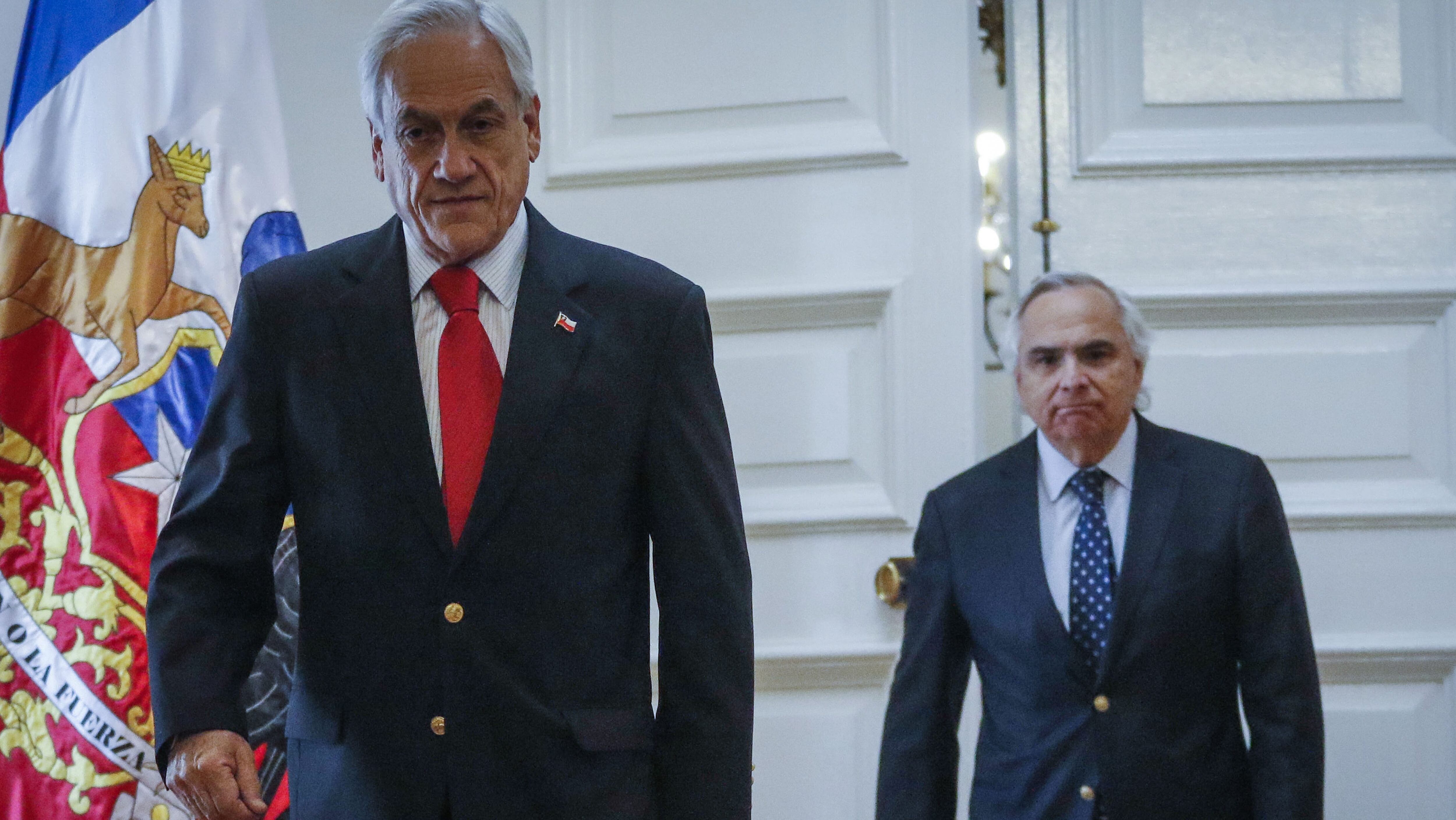 El Presidente Piñera durante el estallido social