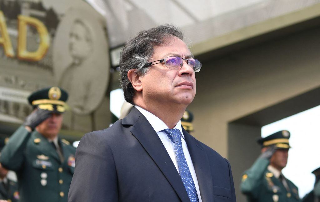 El presidente de Colombia Gustavo Petro asiste a un acto oficial en Bogotá