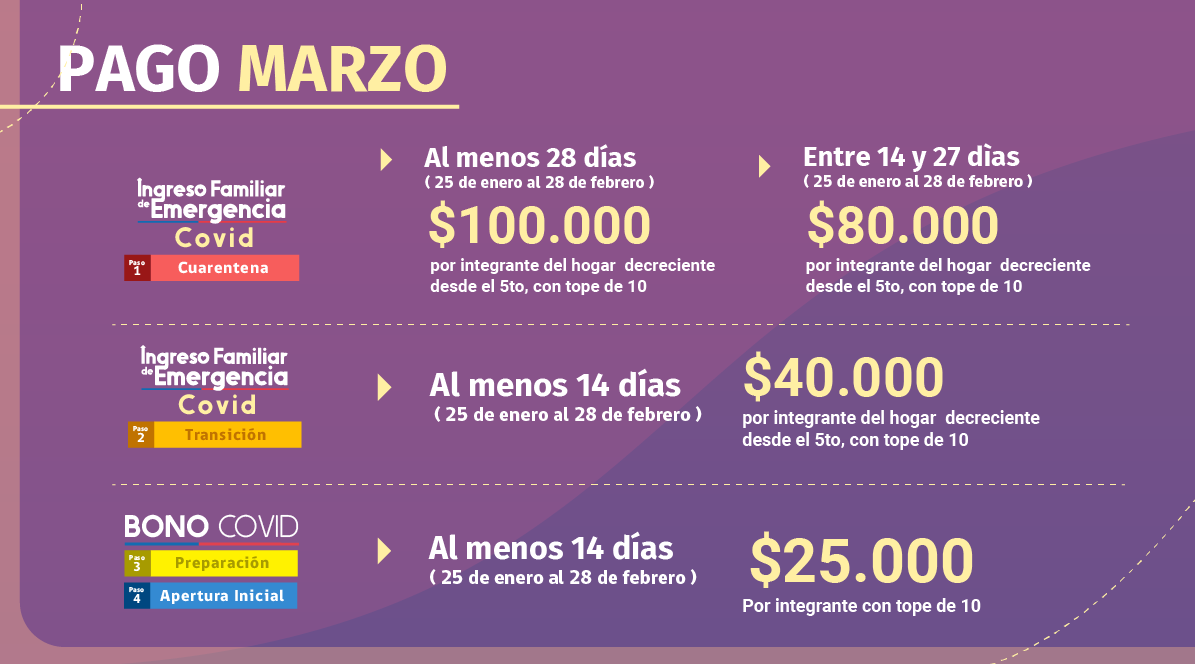 Extensión de IFE y Bono Covid / Gobierno de Chile