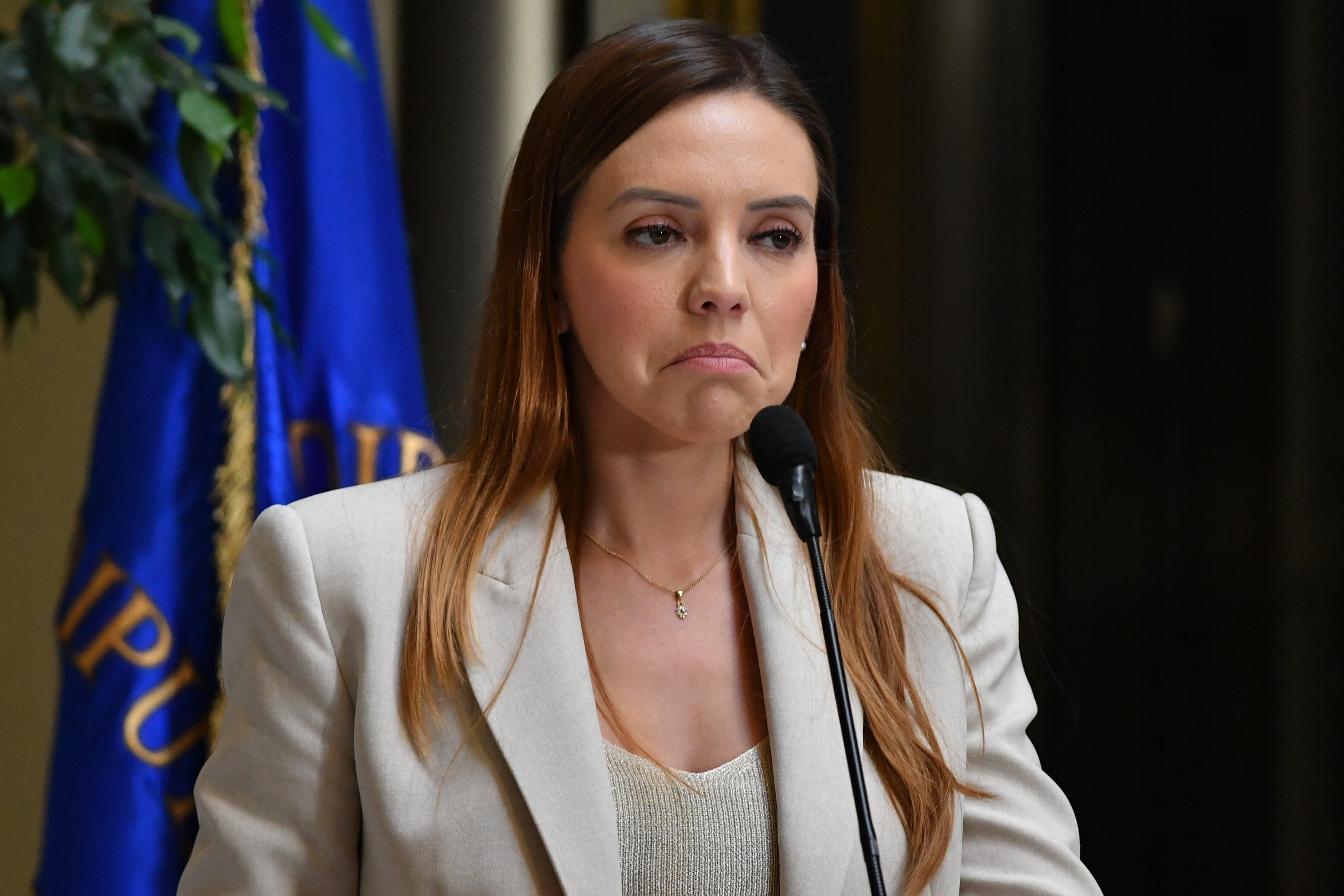 13 DE OCTUBRE DE 2025 / VALPARAISODiputada Camila Flores durante punto de prensa en espacio el pensador de la camara de diputados.
FOTO: OSCAR GUERRA / UNO NOTICIAS