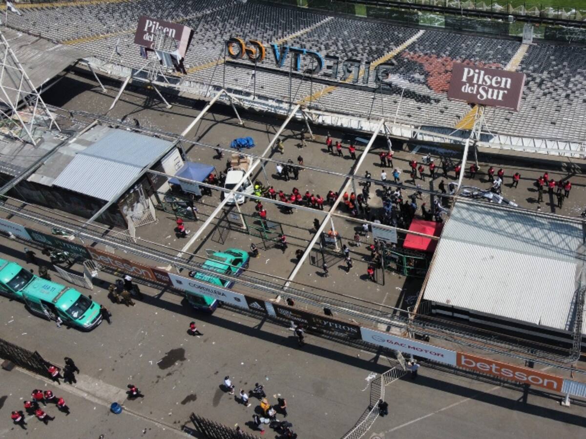 Sector Cordillera del Estadio Monumental es clausurado tras colapso del techo