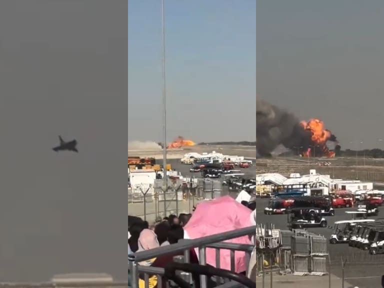 Tragedia en cámara: avión de combate se estrella en vuelo de exhibición y el piloto muere