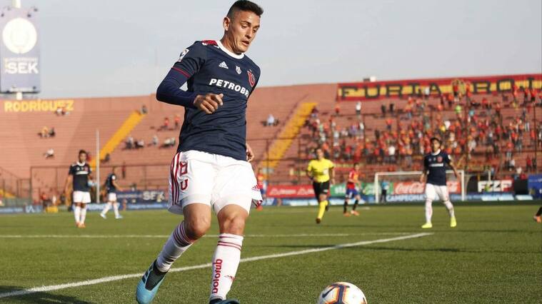 14 de Septiembre del 2019/SANTIAGO
Matas Rodrguez, durante el partido vlido por la Septima fecha de la segunda rueda del campeonato AFP Plan Vital 2019, entre Universidad de Chile y Union Espaola disputado en el Estadio Santa Laura.
FOTO:SEBASTIAN BROGCA/AGENCIAUNO