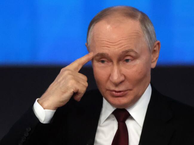 El presidente de Rusia, Vladimir Putin, habla durante un foro que se realizaba en la ciudad de Moscú