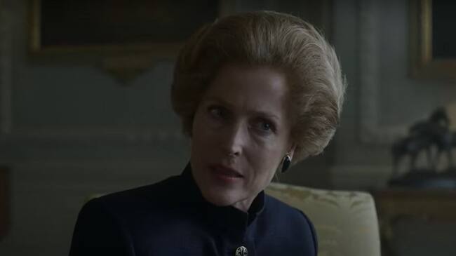 Gillian Anderson como Margaret Thatcher en The Crown