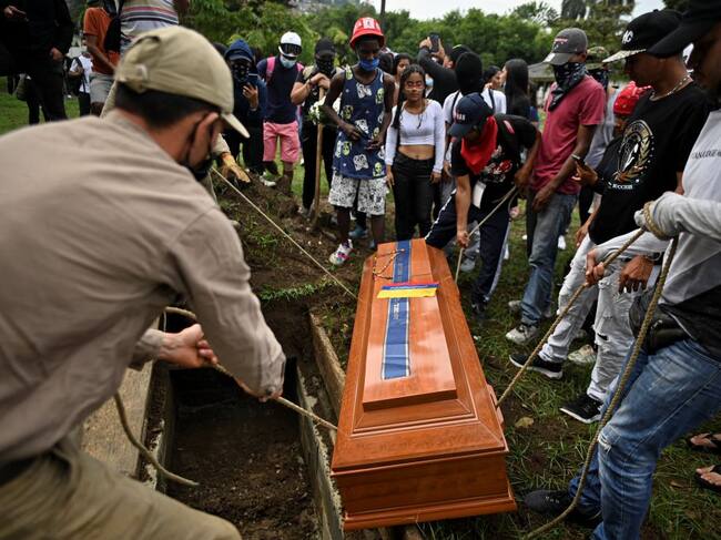 Funeral de Angelvis Bello quien falleció en las protestas en Cali
