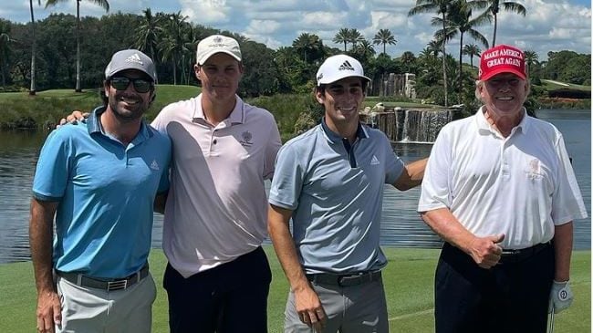 Joaquín Niemann compartió campo de golf con Donald Trump