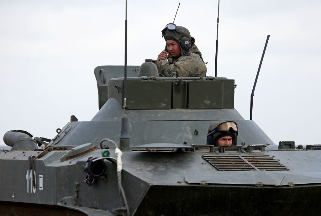 Una unidad militar de Rusia apostada en Crimea