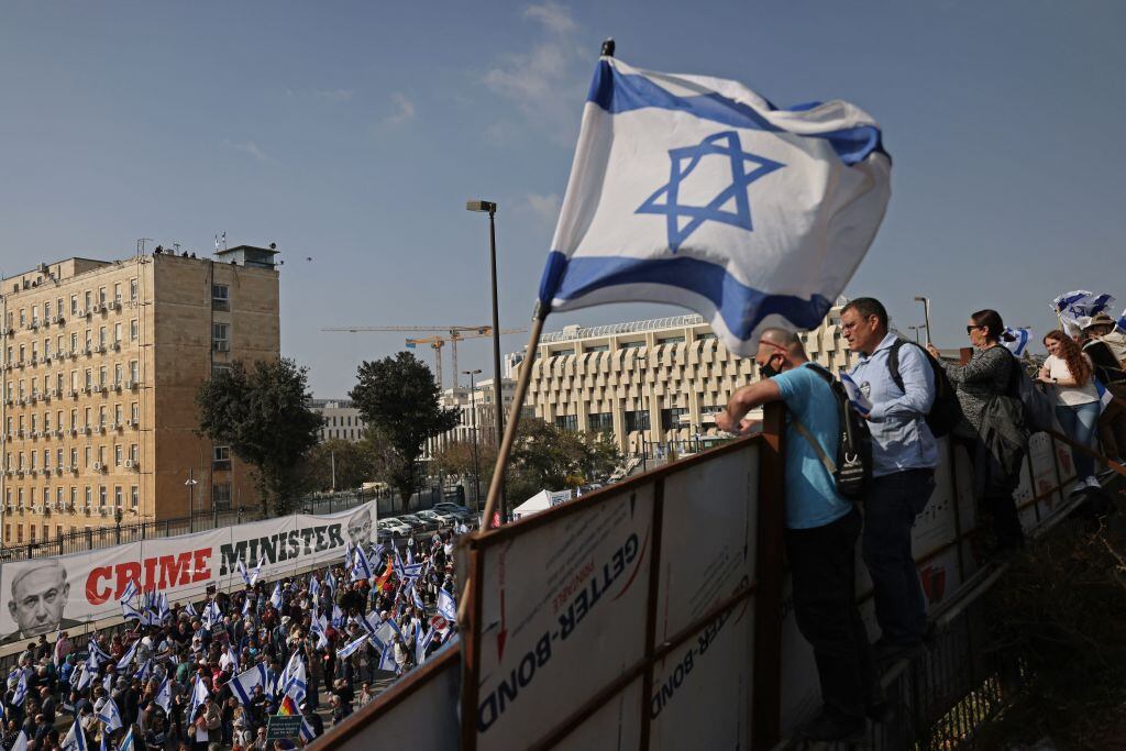 Protestas en Israel contra las políticas anti palestinas del régimen de Netanyahu