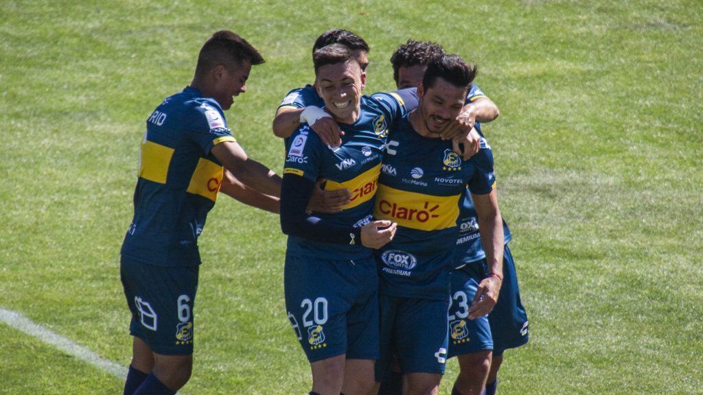 28 DE OCTUBRE DE 2020 / VIÑA DEL MARCelebración de gol de Walter Gonzalez, durante el partido valido por la fecha 16 del Campeonato Nacional AFP PlanVital 2020, entre Everton y Colo Colo, disputado en el Estadio Sausalito.
FOTO: MIGUEL MOYA / AGENCIAUNO