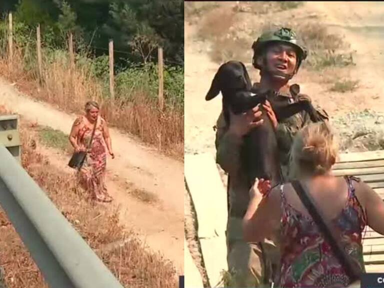 “Que momento más bonito...”: el rescate de una mascota durante los incendios que emocionó a las redes