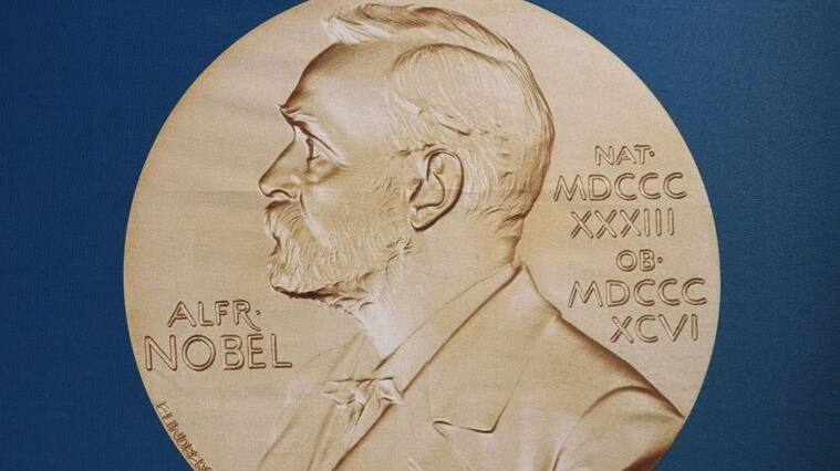 The portrait of Alfred Nobel is seen prior to the announcement of the winners of the 2020 Nobel Prize in Physiology or Medicine at the Karolinska Institute in Stockholm, Sweden, on October 5, 2020. (Photo by Jonathan NACKSTRAND / AFP) (Photo by JONATHAN NACKSTRAND/AFP via Getty Images)