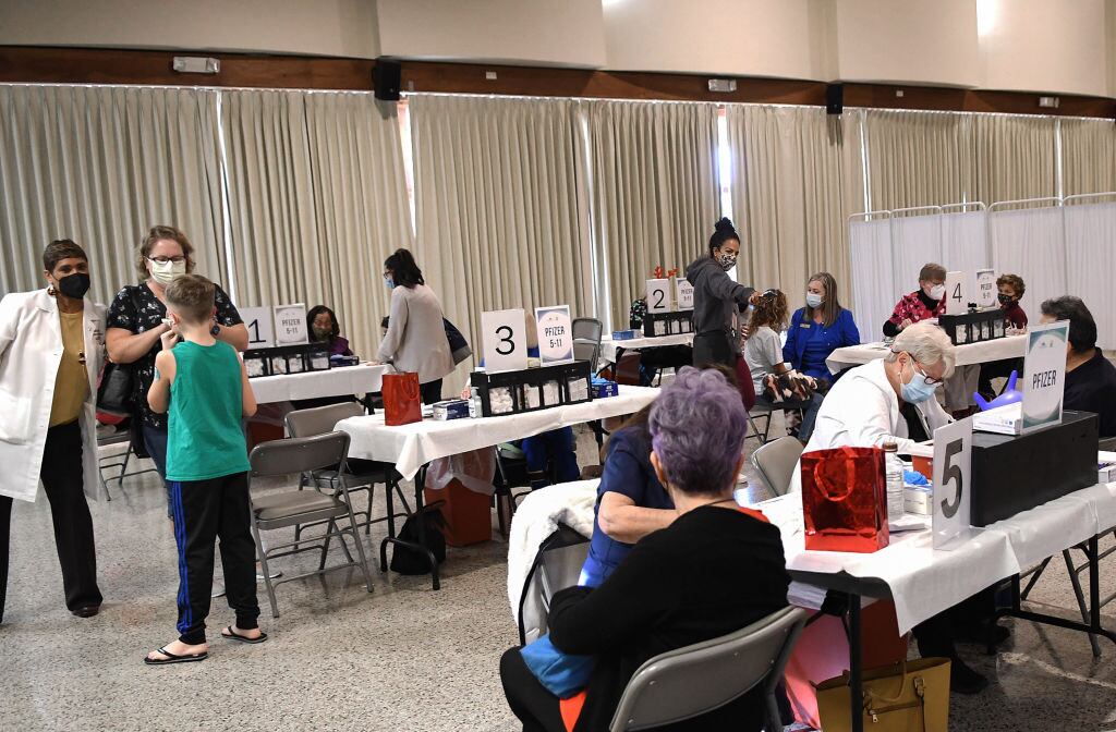Un centro de vacunación anticovid en la ciudad de Sanford en Florida