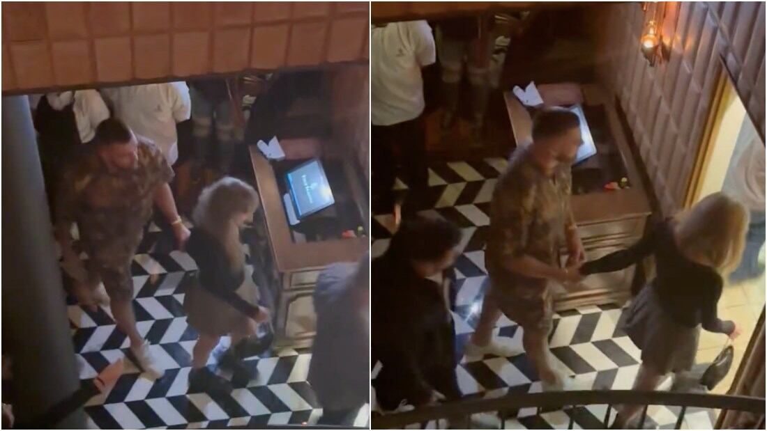 Taylor Swift y Travis Kelce fueron captados en Buenos Aires.