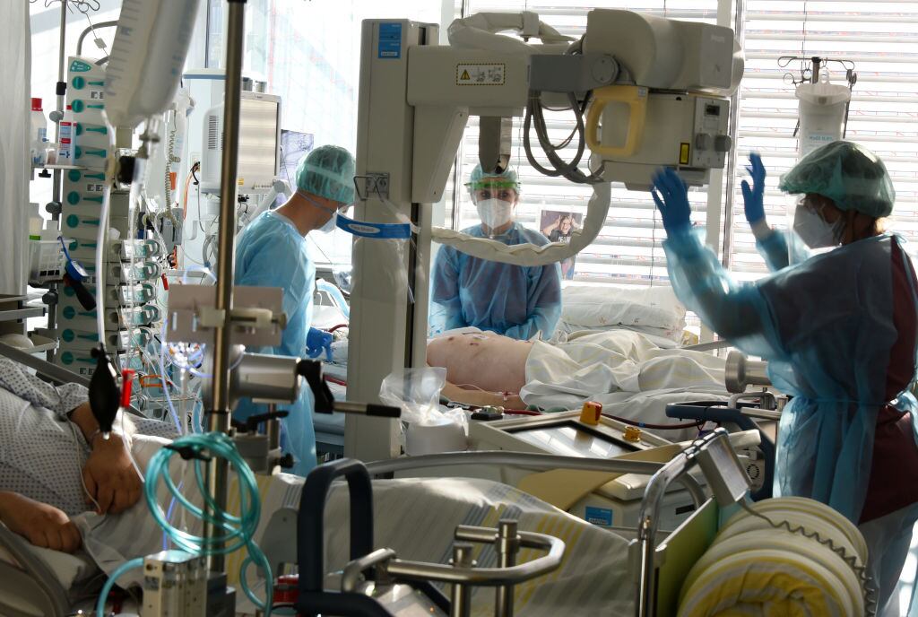 Paciente del Covid-19 atendido en un hospital de Saxony