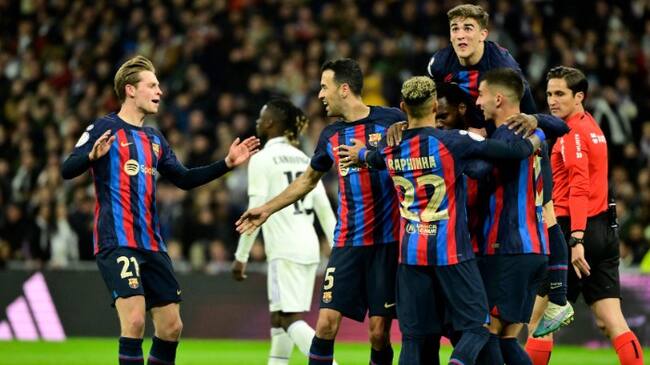 El clásico se tiñe de azulgrana: Barcelona da el primer golpe y vence al Real Madrid en el Bernabéu por semifinales de Copa del Rey