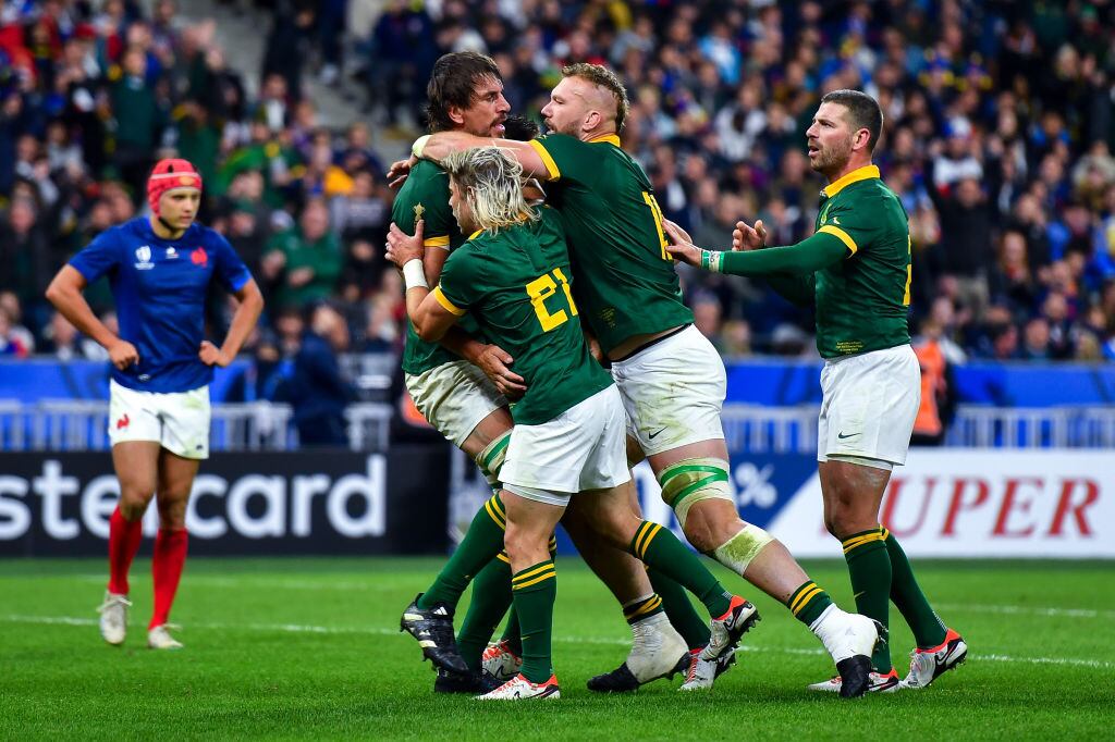 Sudáfrica festeja en París ante Francia en los cuartos del Mundial de Rugby