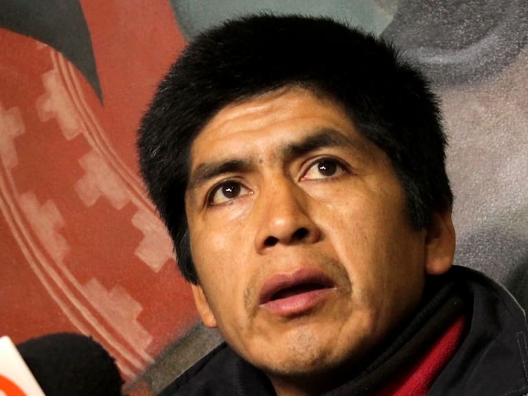 31 de Julio de 2014/TEMUCOJosé Huechunao , integrante de la comunidad Temulemu de Traiguen, se referio en una conferencia de prensa realizada en Temuco, sobre la condena del Estado chileno en el caso Norin Catriman y otros v/s la República de Chile, considerando que los lonko Pichun y Aniceto Norin junto a Patricia Troncoso fueron condenados a penas de cárcel por los tribunales chilenos.
FOTO:RAFAEL RIQUELME/AGENCIAUNO
