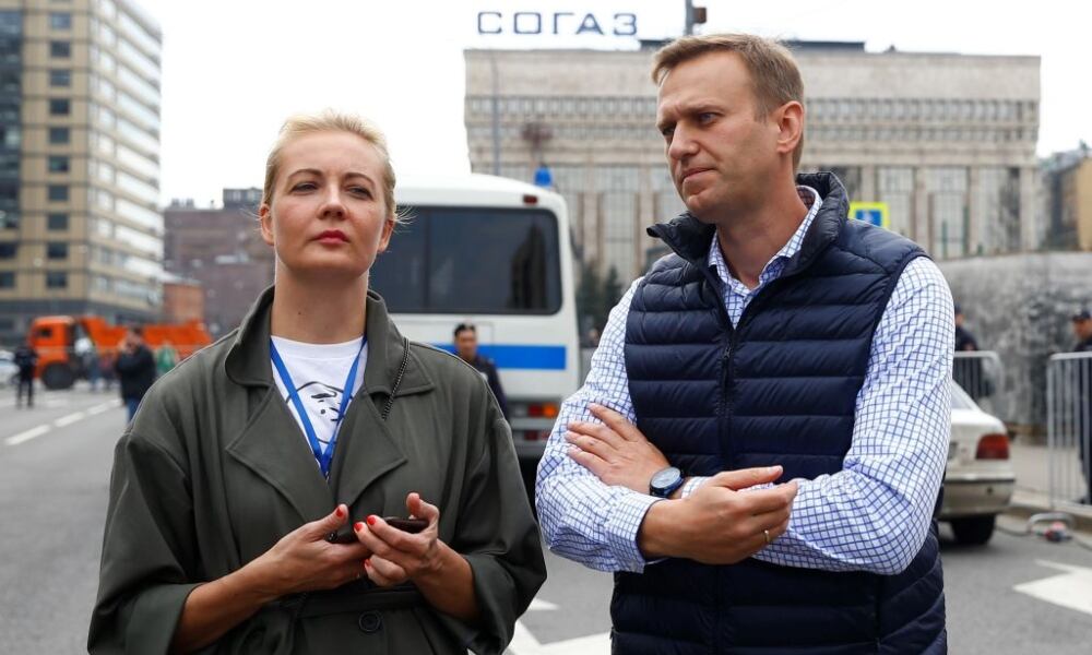 Getty Images | Yulia Navalnaya, junto a su esposo fallecido Alexei Navalny