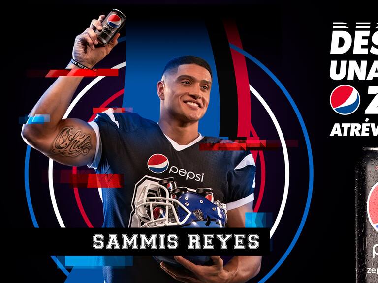 Doble debut del deportista chileno Sammis Reyes: en la NFL y ahora rostro de Pepsi Zero