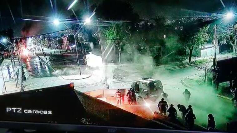 Ataque con bomba molotov a carabinero