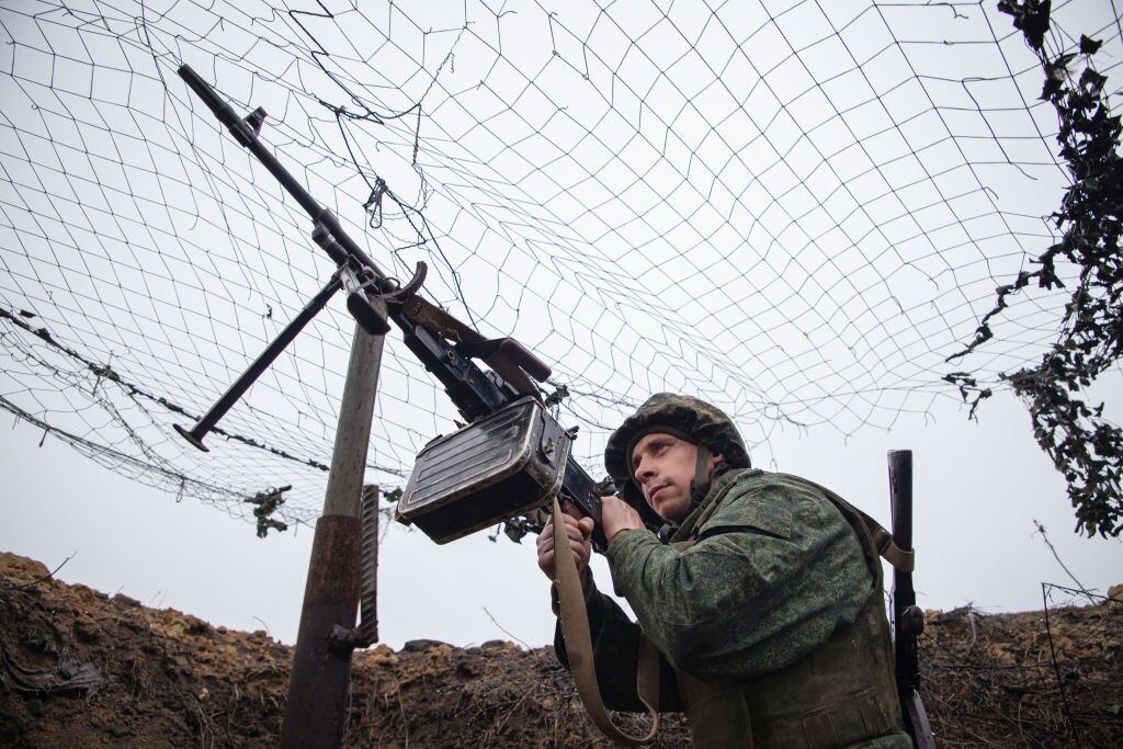 Un militar de los separatistas de la República Popular de Lugansk