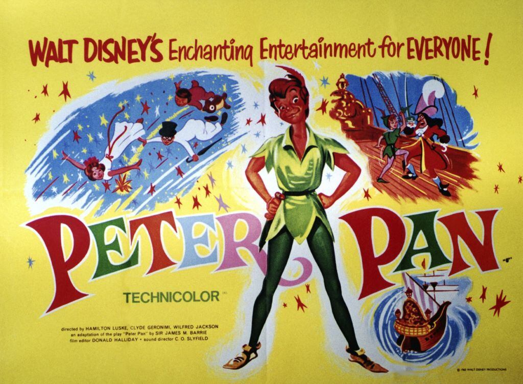 Afiche de la película "Peter Pan" de Disney)