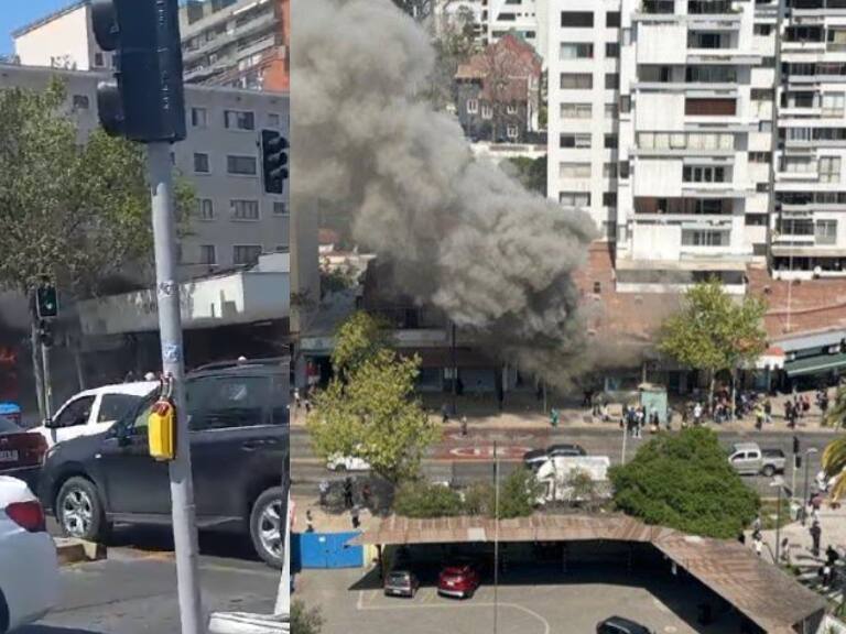 Incendio afecta a locales comerciales en Providencia