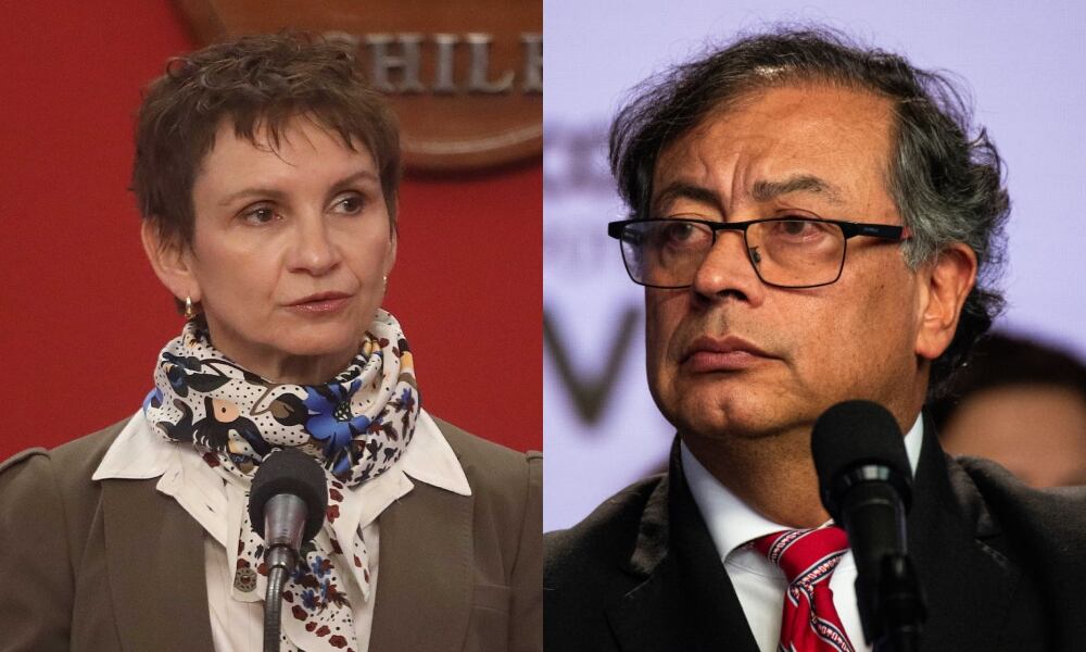 La ministra del Interior, Carolina Tohá, y el presidente de Colombia, Gustavo Petro